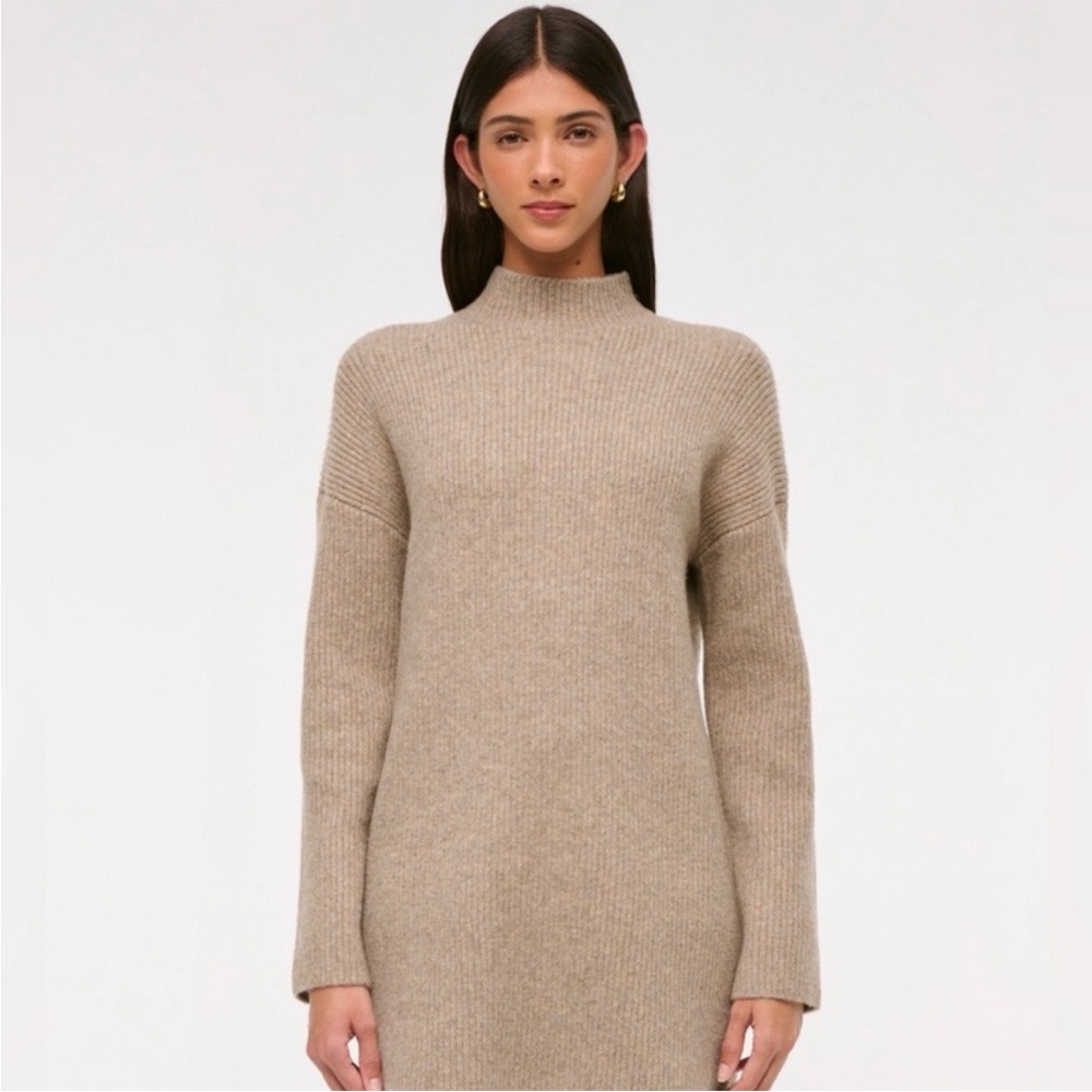 Abercrombie and Fitch Easy Mockneck Mini Sweater Dress